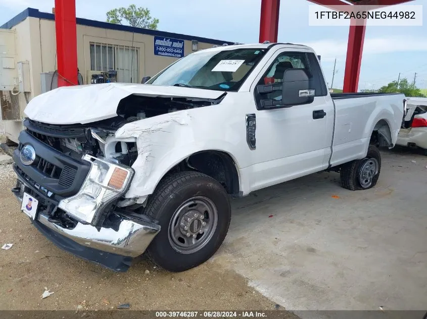 2022 Ford F-250 Xl VIN: 1FTBF2A65NEG44982 Lot: 39746287