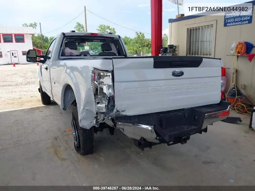 2022 Ford F-250 Xl VIN: 1FTBF2A65NEG44982 Lot: 39746287