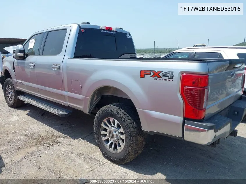 1FT7W2BTXNED53016 2022 Ford F-250 Lariat