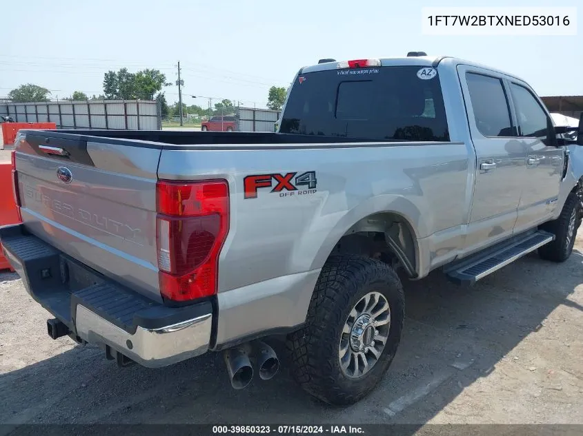 1FT7W2BTXNED53016 2022 Ford F-250 Lariat