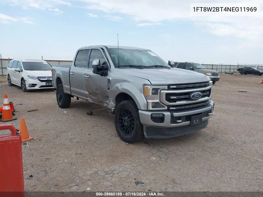 2022 Ford F-250 Platinum VIN: 1FT8W2BT4NEG11969 Lot: 39860189