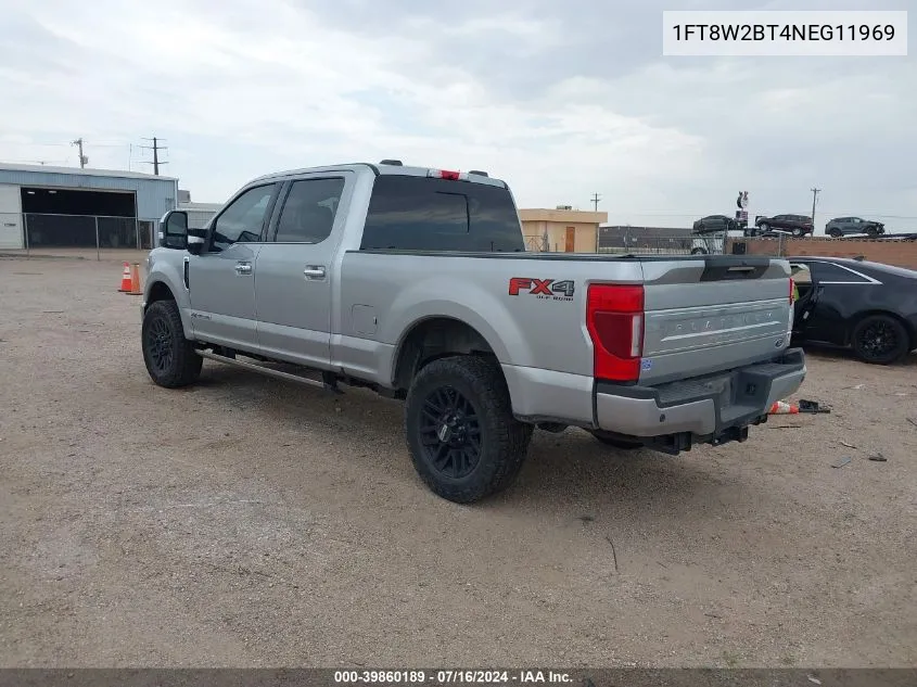 2022 Ford F-250 Platinum VIN: 1FT8W2BT4NEG11969 Lot: 39860189