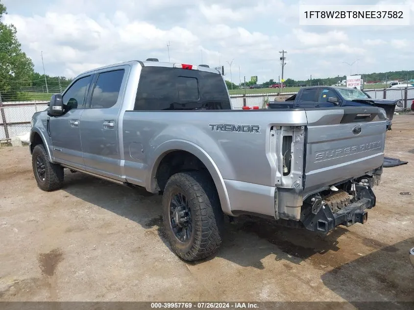 2022 Ford F-250 Lariat VIN: 1FT8W2BT8NEE37582 Lot: 39957769