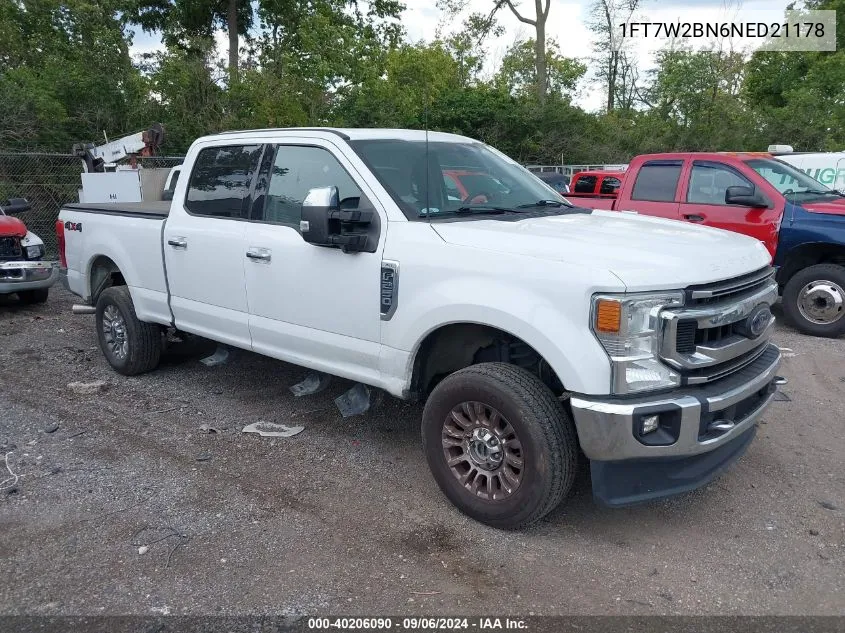 2022 Ford F-250 Xlt VIN: 1FT7W2BN6NED21178 Lot: 40206090