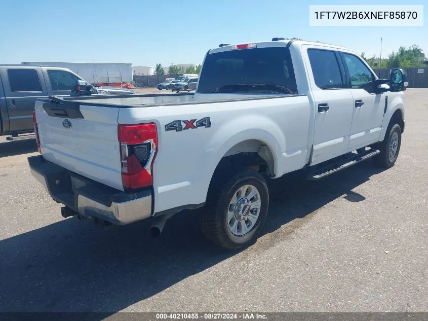 2022 Ford F-250 Xlt VIN: 1FT7W2B6XNEF85870 Lot: 40210455