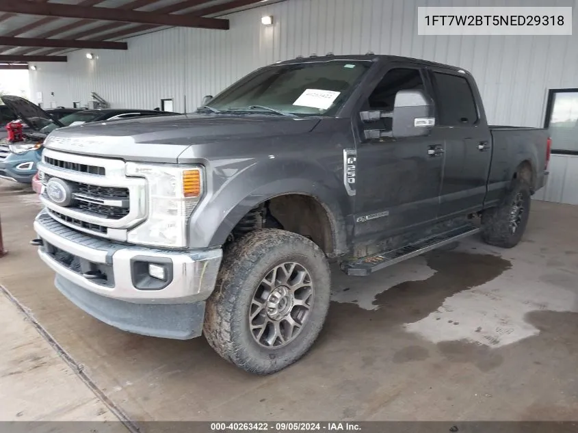 2022 Ford F-250 Lariat VIN: 1FT7W2BT5NED29318 Lot: 40263422