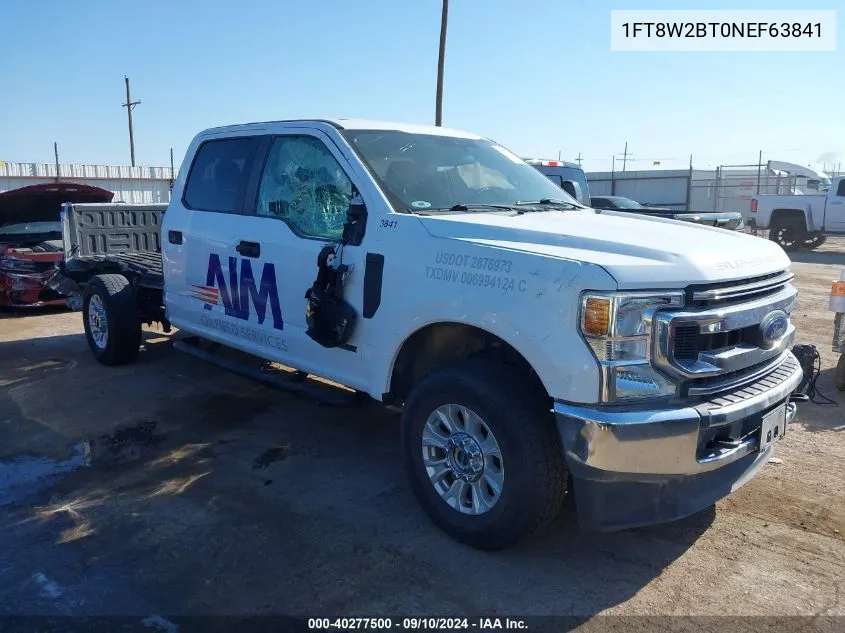 2022 Ford F-250 Xl VIN: 1FT8W2BT0NEF63841 Lot: 40277500