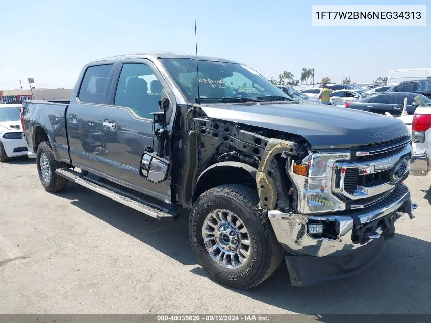 2022 Ford F250 Super Duty VIN: 1FT7W2BN6NEG34313 Lot: 40335626