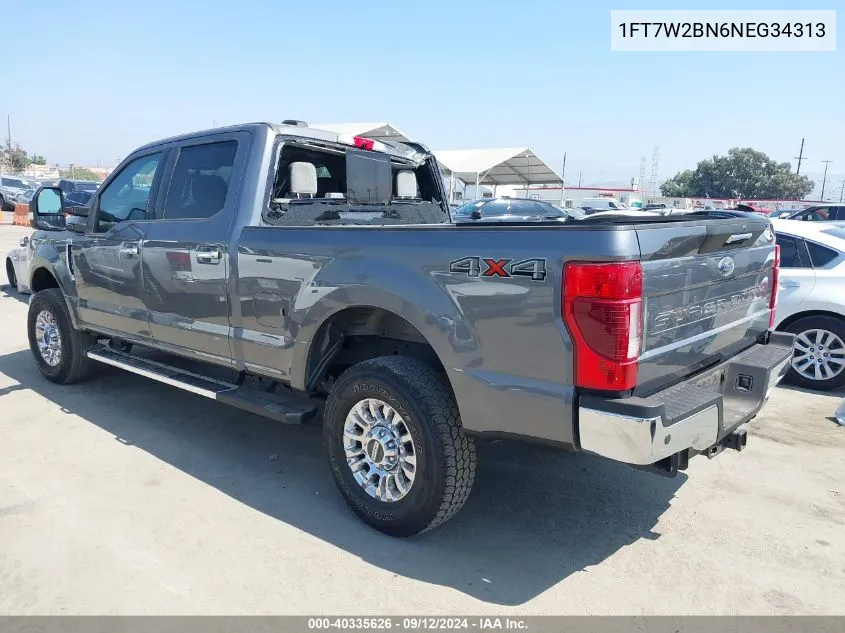 2022 Ford F250 Super Duty VIN: 1FT7W2BN6NEG34313 Lot: 40335626