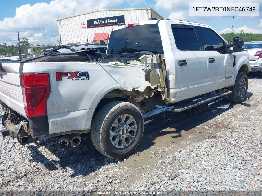 2022 Ford F-250 Xlt VIN: 1FT7W2BT0NEC46749 Lot: 40335851