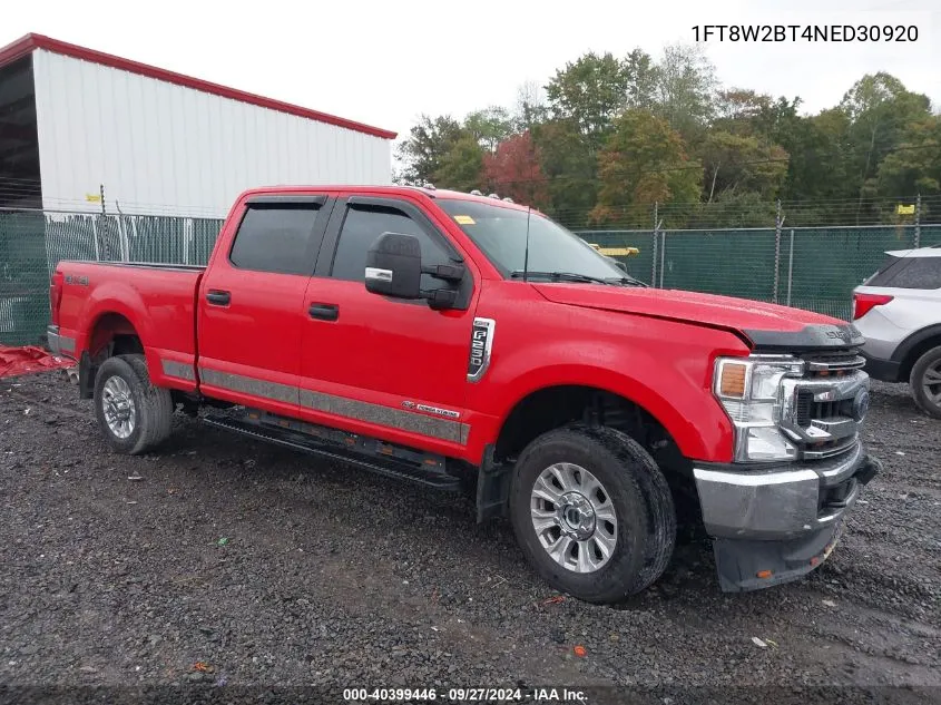 2022 Ford F-250 Xl VIN: 1FT8W2BT4NED30920 Lot: 40399446