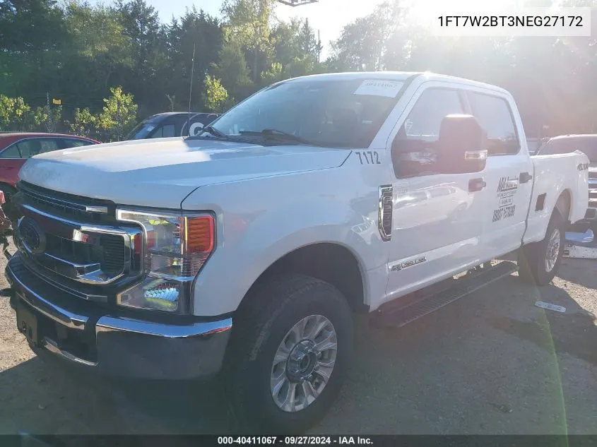 2022 Ford F-250 Xlt VIN: 1FT7W2BT3NEG27172 Lot: 40411067