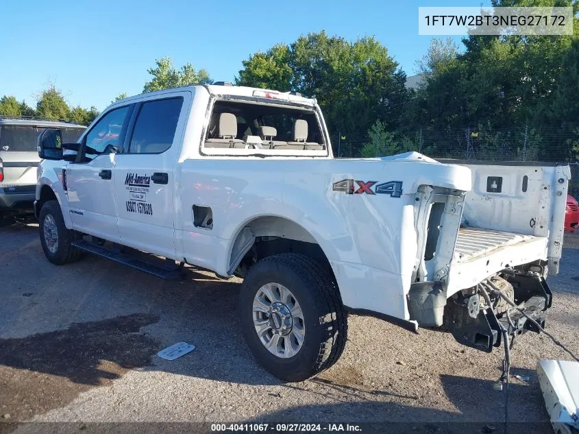 2022 Ford F-250 Xlt VIN: 1FT7W2BT3NEG27172 Lot: 40411067