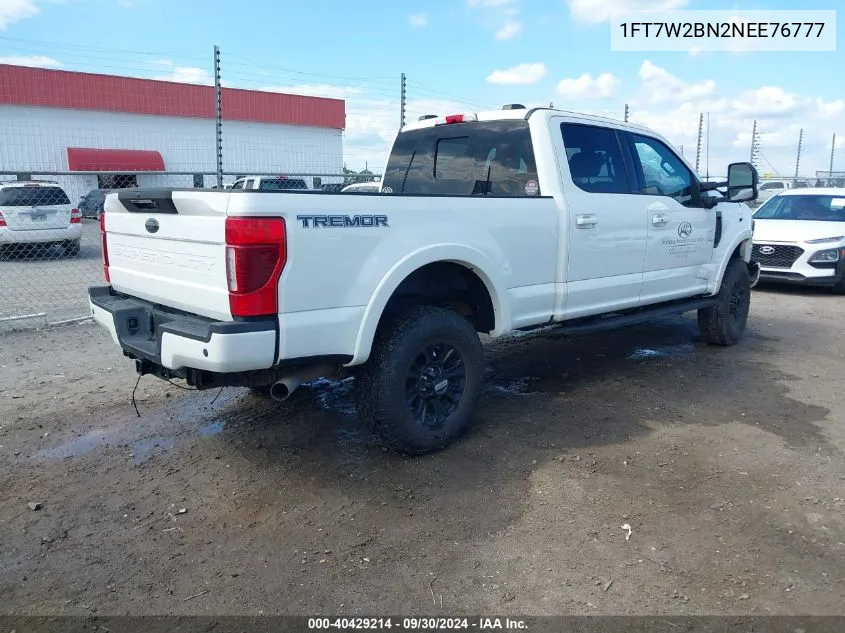 1FT7W2BN2NEE76777 2022 Ford F250 Super Duty