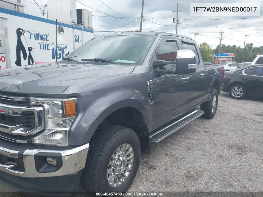 2022 Ford F-250 Xlt VIN: 1FT7W2BN9NED00017 Lot: 40457499