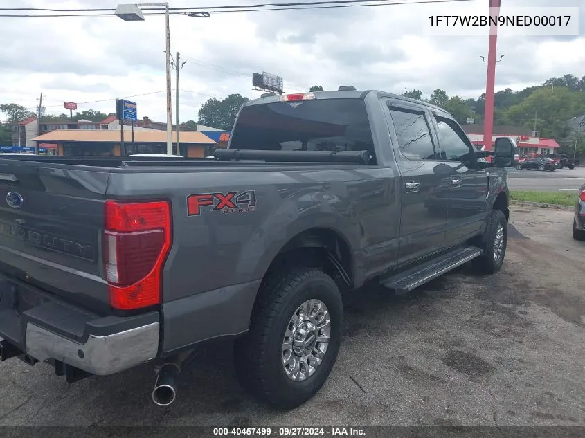 2022 Ford F-250 Xlt VIN: 1FT7W2BN9NED00017 Lot: 40457499