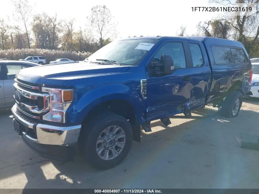 2022 Ford F-250 Xl VIN: 1FT7X2B61NEC31619 Lot: 40854907