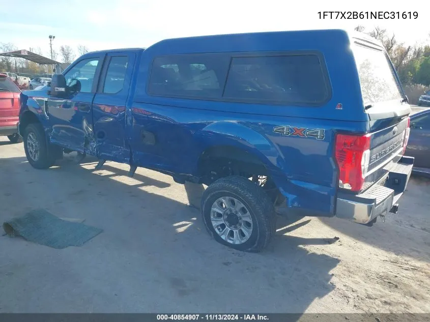 2022 Ford F-250 Xl VIN: 1FT7X2B61NEC31619 Lot: 40854907