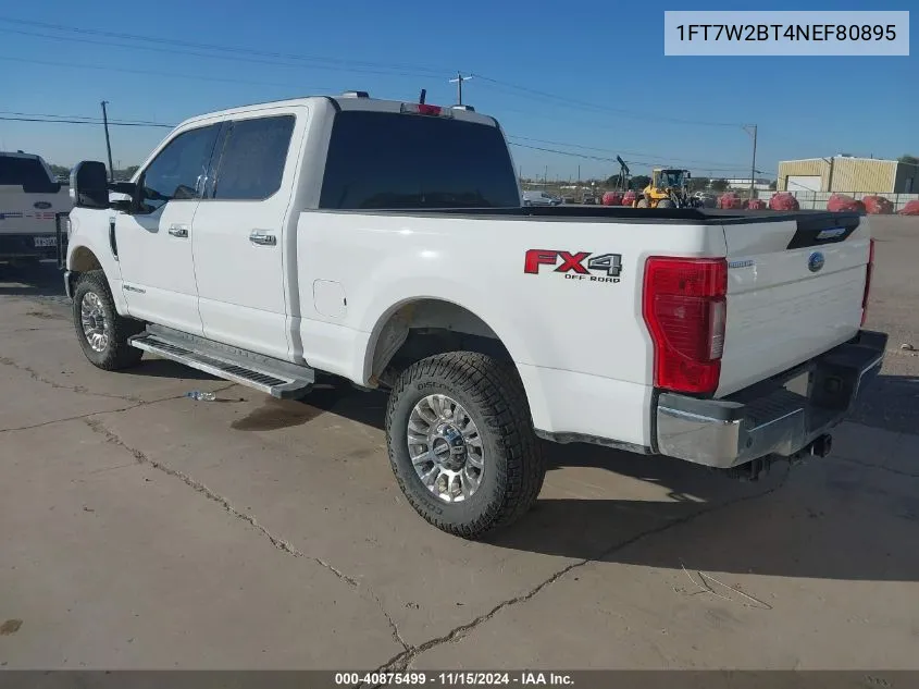 2022 Ford F-250 Xlt VIN: 1FT7W2BT4NEF80895 Lot: 40875499