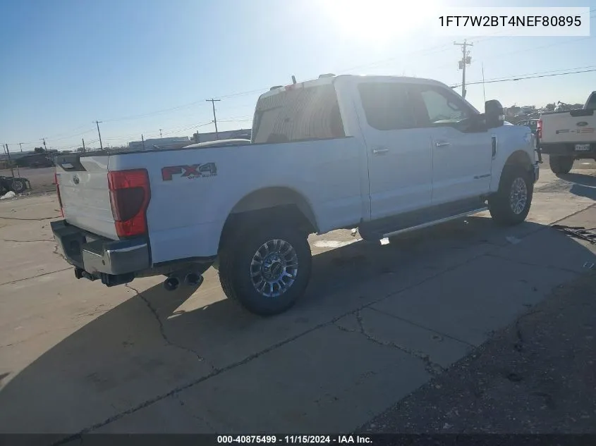 2022 Ford F-250 Xlt VIN: 1FT7W2BT4NEF80895 Lot: 40875499