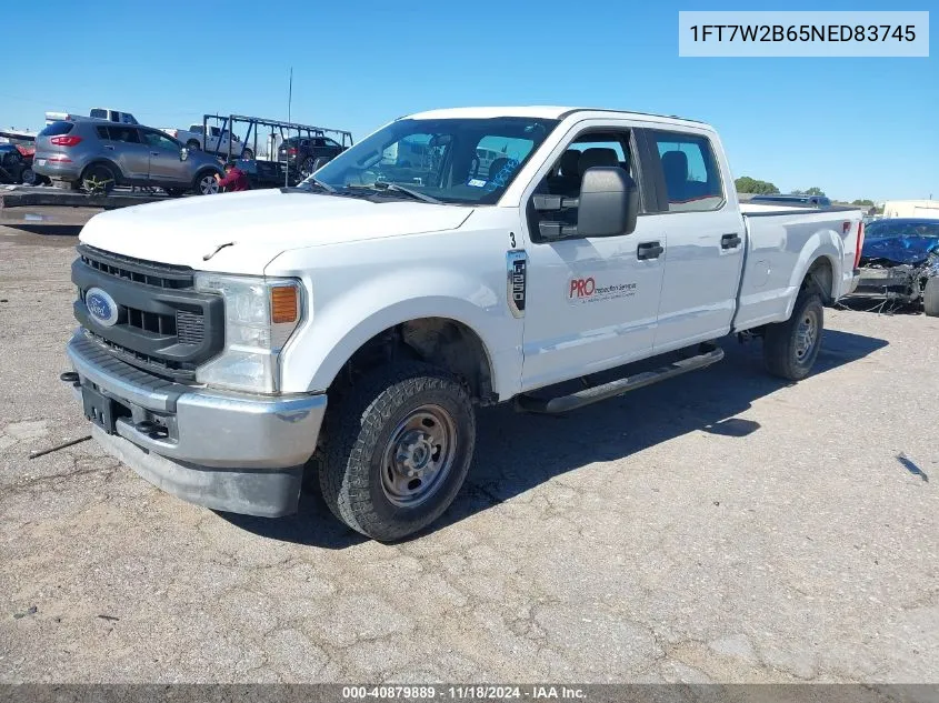 2022 Ford F250 Xl VIN: 1FT7W2B65NED83745 Lot: 40879889