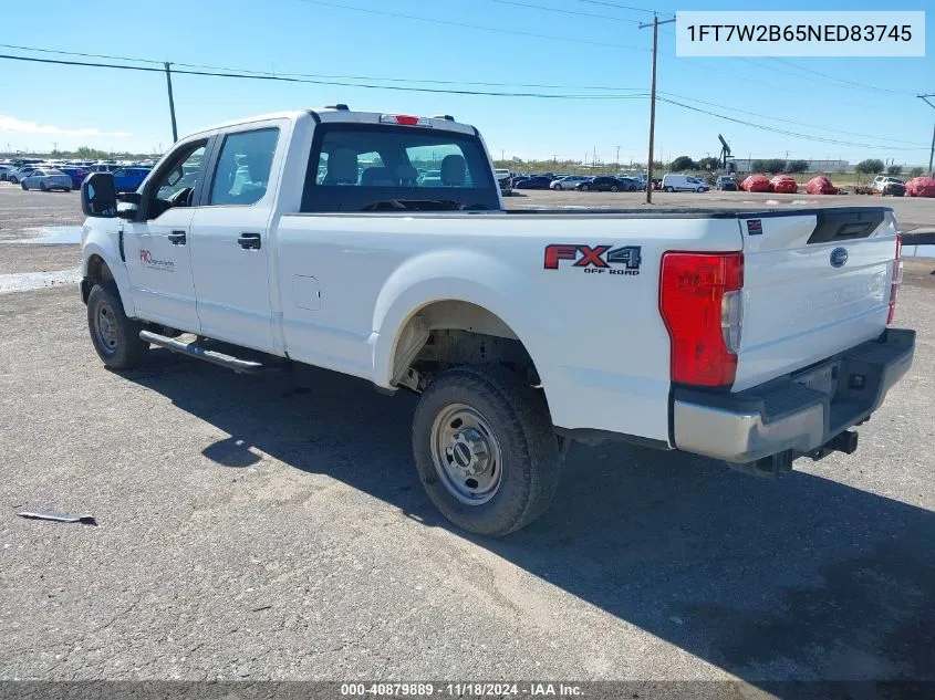 2022 Ford F250 Xl VIN: 1FT7W2B65NED83745 Lot: 40879889