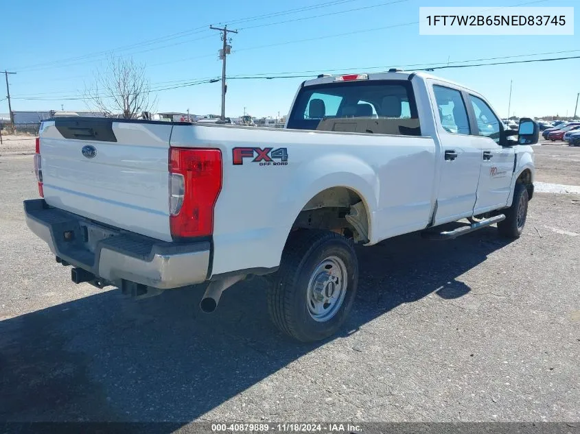 2022 Ford F250 Xl VIN: 1FT7W2B65NED83745 Lot: 40879889