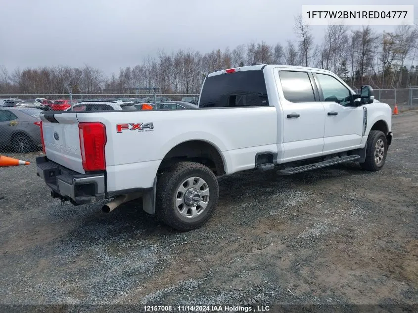 2024 Ford F250 Super Duty VIN: 1FT7W2BN1RED04777 Lot: 12157008