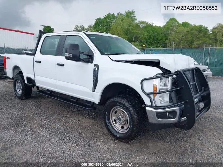 2024 Ford F-250 Xl VIN: 1FT7W2BA2REC58552 Lot: 39345530