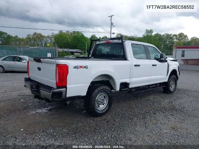 2024 Ford F-250 Xl VIN: 1FT7W2BA2REC58552 Lot: 39345530