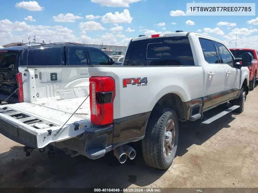 2024 Ford F-250 King Ranch VIN: 1FT8W2BT7REE07785 Lot: 40184049