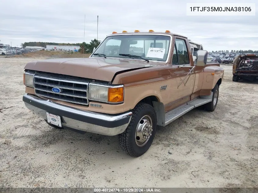 1988 Ford F350 VIN: 1FTJF35M0JNA38106 Lot: 40724776