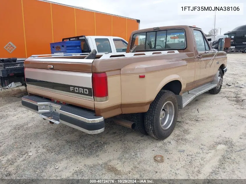 1988 Ford F350 VIN: 1FTJF35M0JNA38106 Lot: 40724776