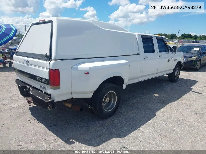 1989 Ford F350 VIN: 2FTJW35G3KCA98379 Lot: 40486752