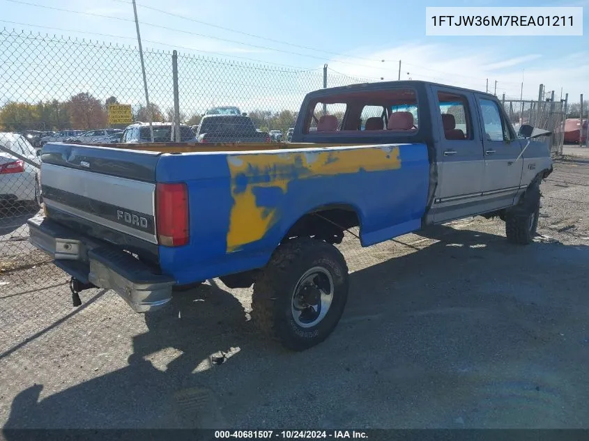 1994 Ford F350 VIN: 1FTJW36M7REA01211 Lot: 40681507