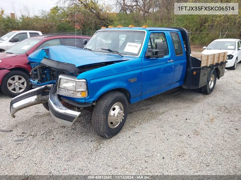 1995 Ford F350 VIN: 1FTJX35FXSKC06514 Lot: 40812583