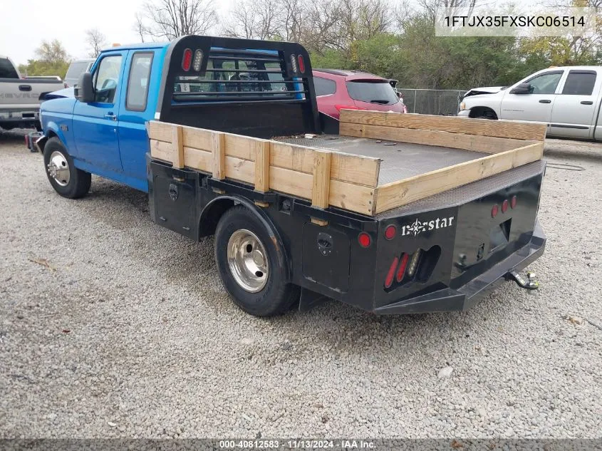 1995 Ford F350 VIN: 1FTJX35FXSKC06514 Lot: 40812583