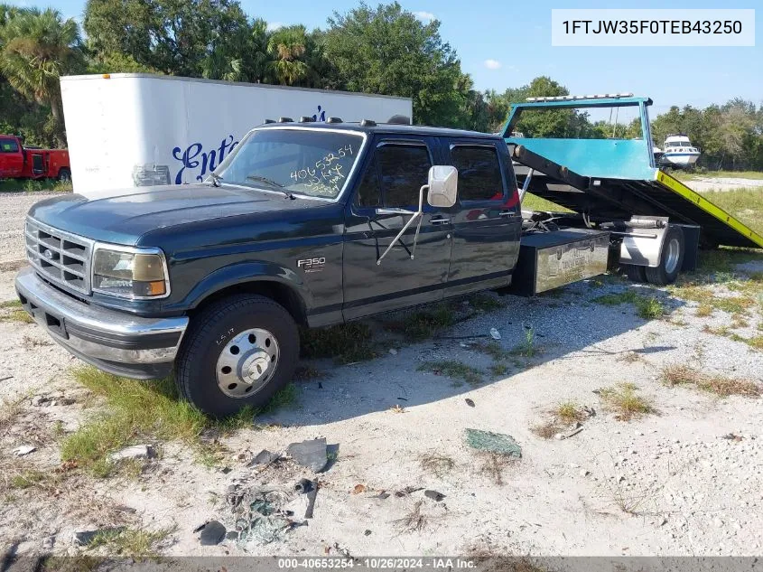 1996 Ford F350 VIN: 1FTJW35F0TEB43250 Lot: 40653254