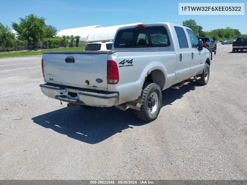 1999 Ford F-350 Lariat/Xl/Xlt VIN: 1FTWW32F6XEE05322 Lot: 39522545