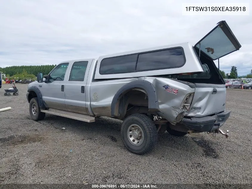 1999 Ford F-350 Lariat/Xl/Xlt VIN: 1FTSW31S0XEA35918 Lot: 39676891