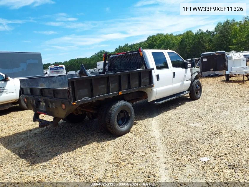 1999 Ford F-350 Lariat/Xl/Xlt VIN: 1FTWW33F9XEF11326 Lot: 40253393