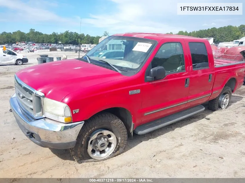 1FTSW31FXXEA17834 1999 Ford F-350 Lariat/Xl/Xlt