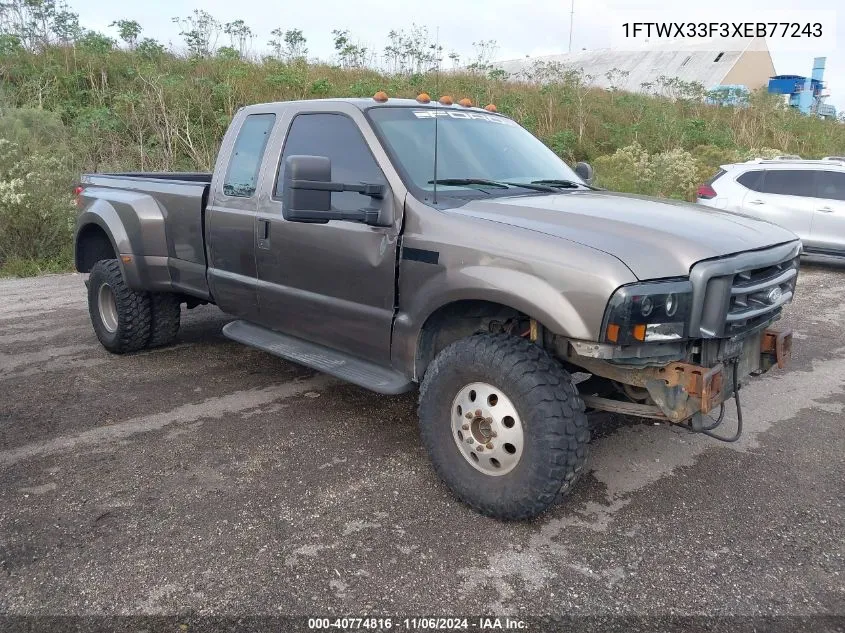 1999 Ford F350 Lariat/Xl/Xlt VIN: 1FTWX33F3XEB77243 Lot: 40774816