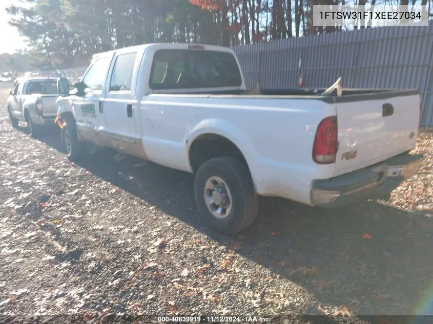 1999 Ford F-350 Lariat/Xl/Xlt VIN: 1FTSW31F1XEE27034 Lot: 40839919