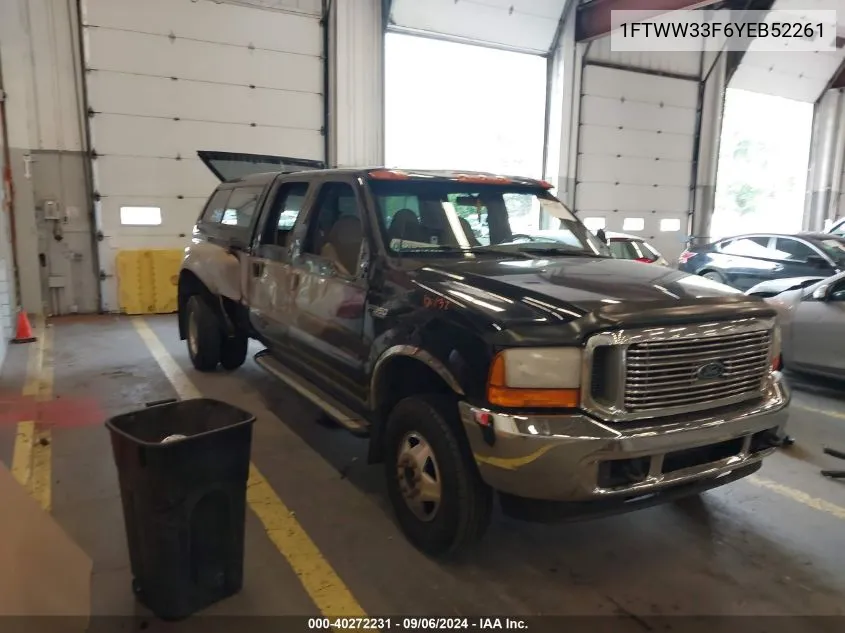 2000 Ford F-350 Lariat/Xl/Xlt VIN: 1FTWW33F6YEB52261 Lot: 40272231