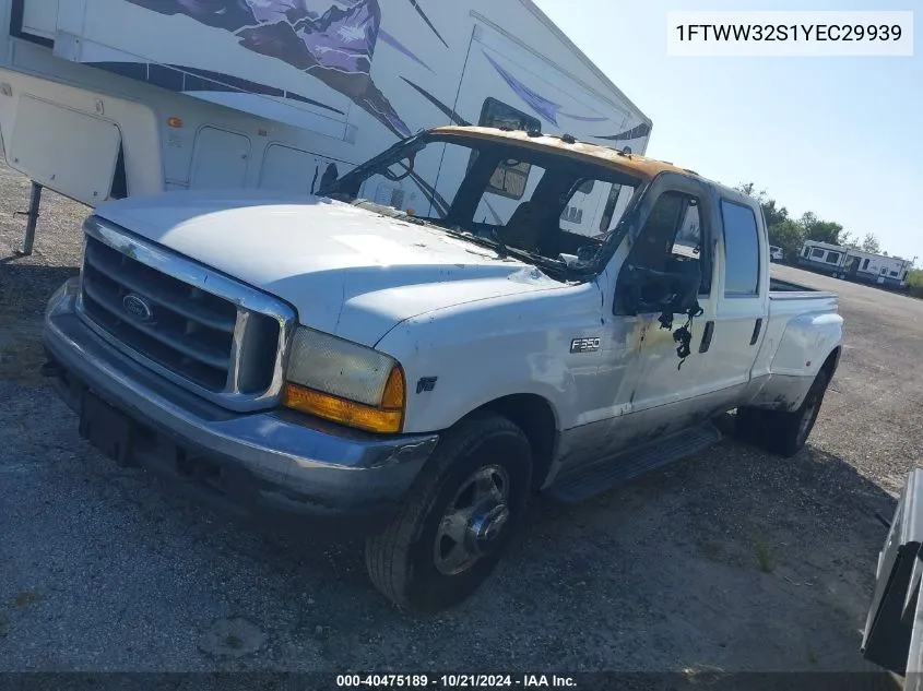 2000 Ford F-350 Lariat/Xl/Xlt VIN: 1FTWW32S1YEC29939 Lot: 40475189