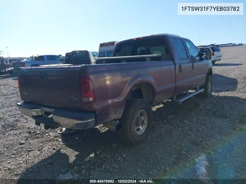 1FTSW31F7YEB03782 2000 Ford F-350 Lariat/Xl/Xlt