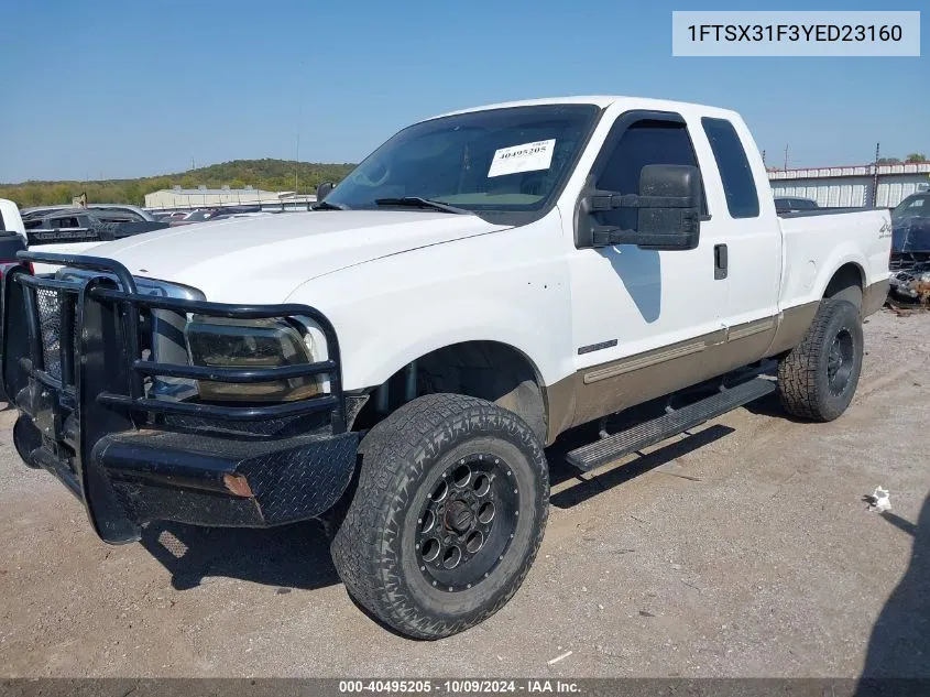 2000 Ford F-350 Lariat/Xl/Xlt VIN: 1FTSX31F3YED23160 Lot: 40495205