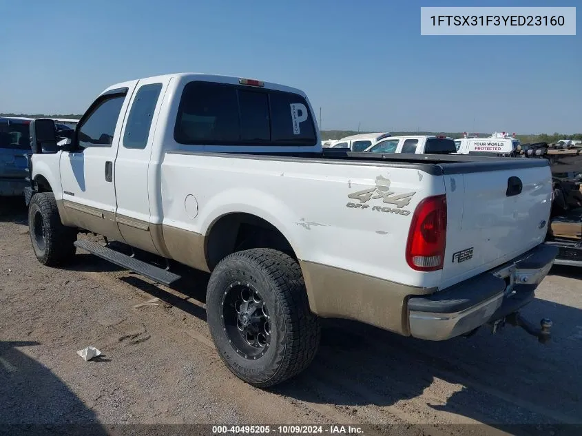 2000 Ford F-350 Lariat/Xl/Xlt VIN: 1FTSX31F3YED23160 Lot: 40495205