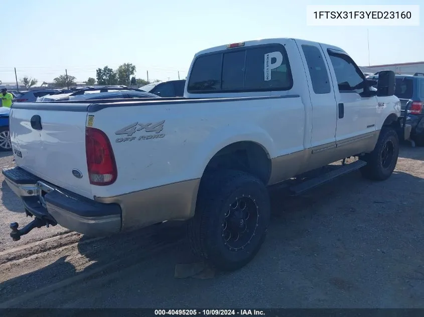 2000 Ford F-350 Lariat/Xl/Xlt VIN: 1FTSX31F3YED23160 Lot: 40495205